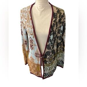 Elegant Multicolor Open Front Cardigan